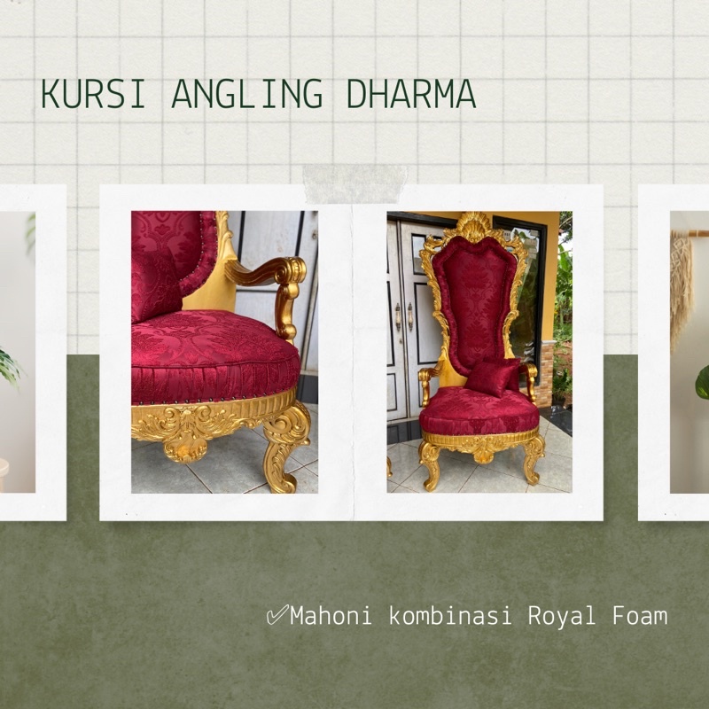 kursi Angling Dharma Lanawooden kayu mahoni kombinasi Royal Foam. sofa ukiran jati jepara mewah sofa