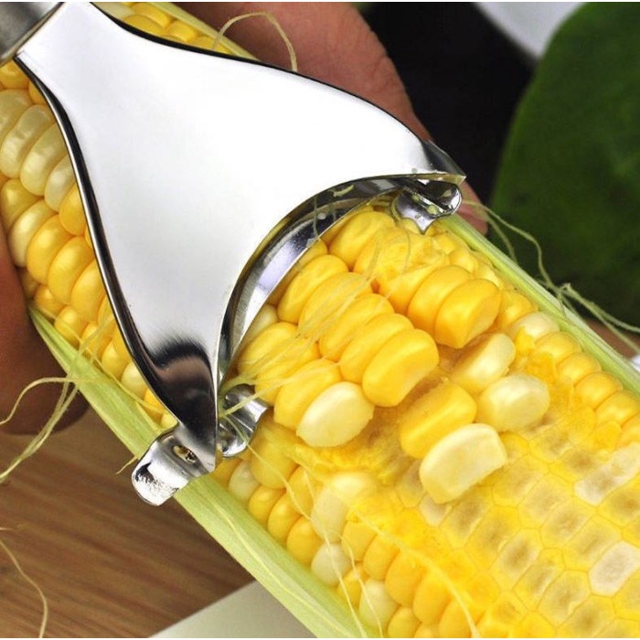 Pengupas Biji Jagung Peeler Stainless Tebal Corn Stripper Serutan Pemipil