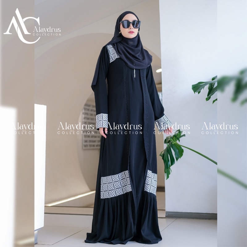 Abaya Gamis Syari Hitam Arab Saudi Bahan Jetblack Turkey Umroh Abaya Dubai 890