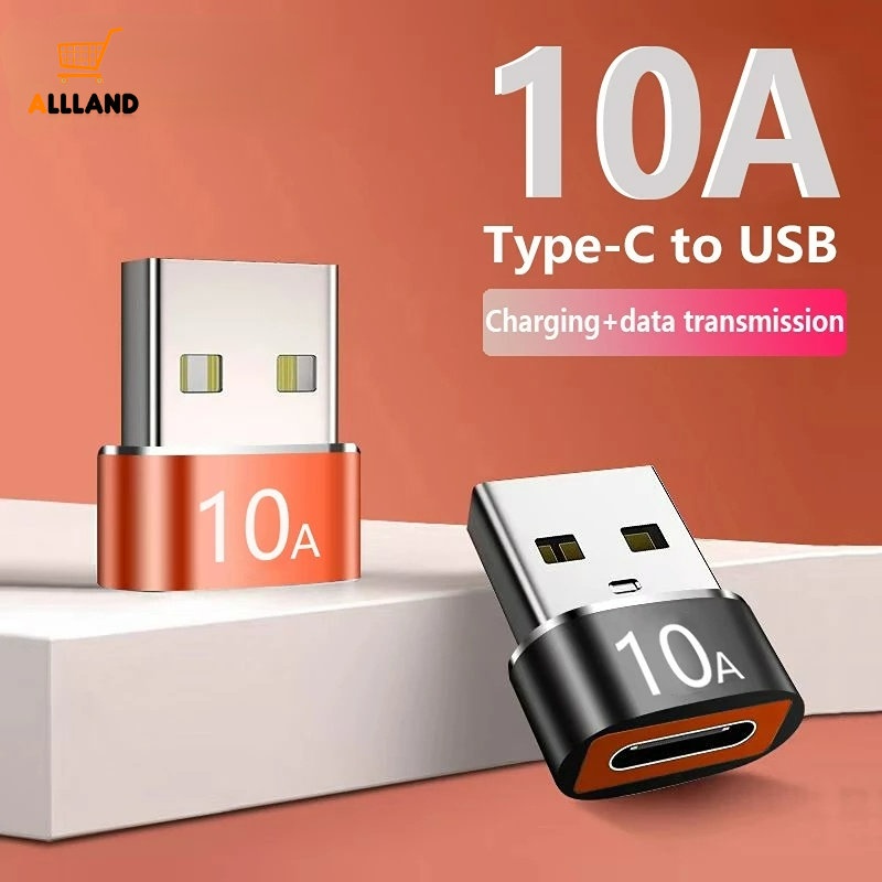 Adaptor USB Female OTG Tipe-C Mini Tahan Lama/ Adaptor USB 10A Serbaguna/ Konektor Transmisi Data Pengisian Serbaguna