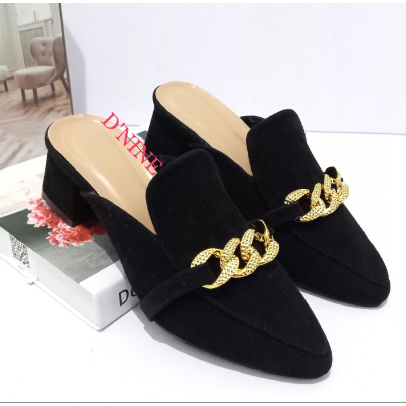 CORIE Sepatu wanita hak tahu mules 5cm AN-08