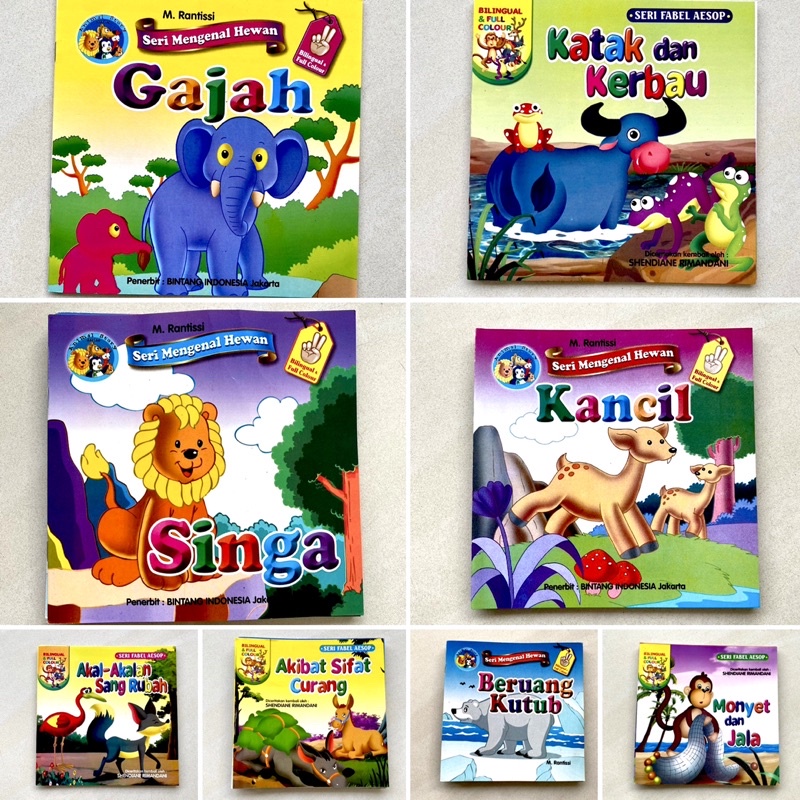 Jual Buku Cerita Anak - Buku Cerita Bilingual Seri Binatang - Buku ...