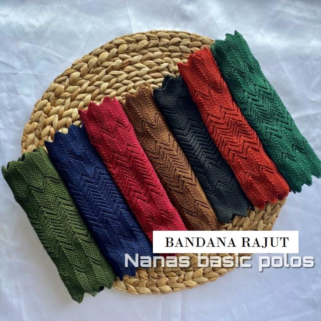 OTS 868 - Bandana Ciput Rajut Nanas Zigzag Inner Dalaman Jilbab Kerudung Hijab