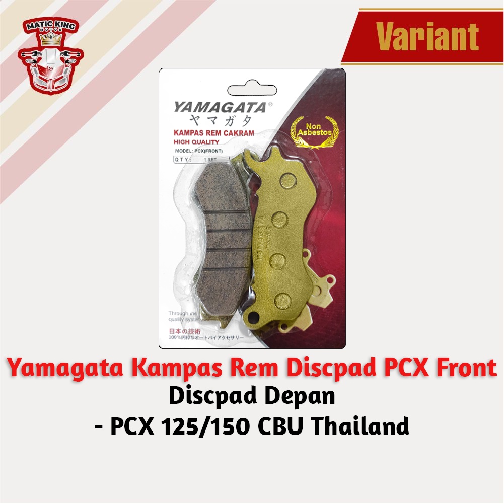 Kampas Rem Cakram Dispad Discpad Depan Honda PCX 125 150 CBU Thailand Old Front Yamagata