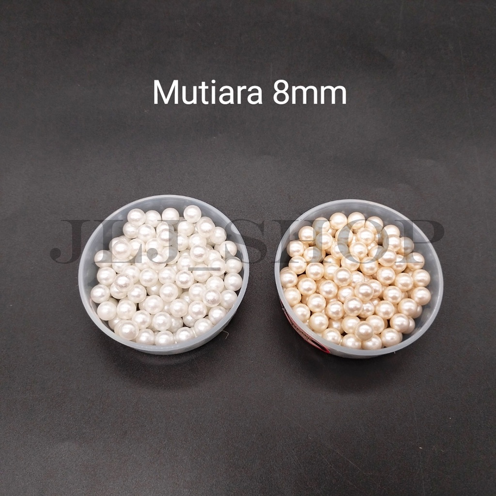 Mutiara tembak / mutiara tanpa lubang / mutiara 8mm