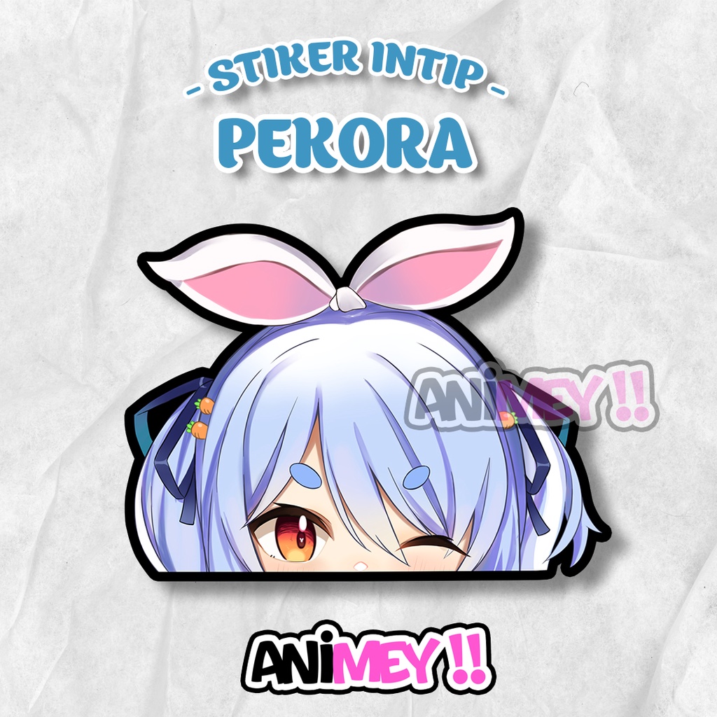 

Stiker Intip Pekora Usada / Sticker Anime Waterproof