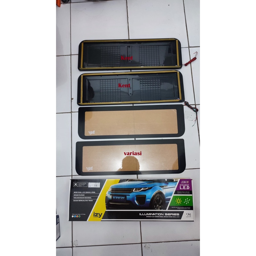 Tatakan Plat Nomor Acrylic Izy With Led Mobil Universal