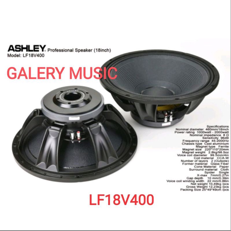 Speaker Component Ashley LF18 V400 SubWoofer 18 inch Original