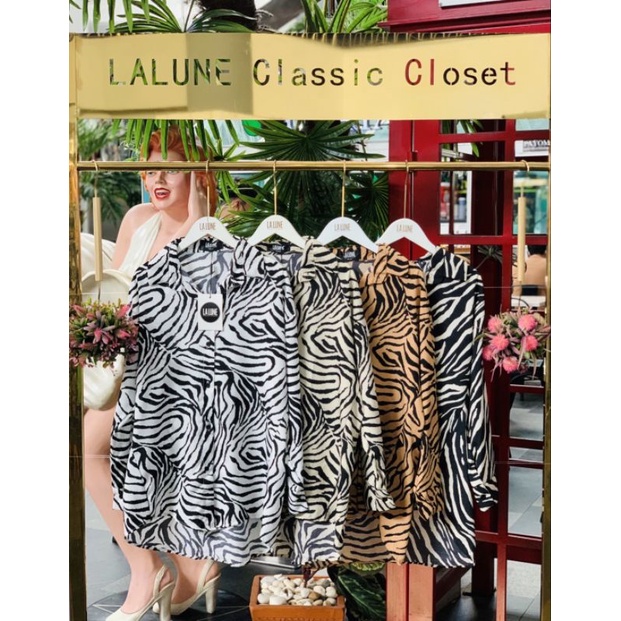 KEMEJA LALUNE ZEBRA COLORS 100% ORIGIBAL IMPORT BANGKOK