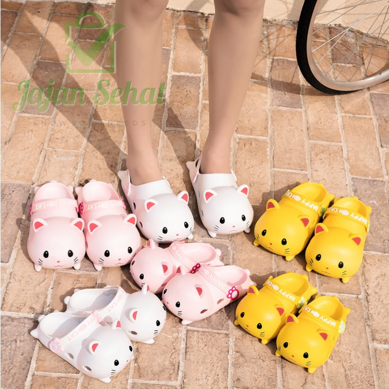 Sendal Lucu Kartun Anak Dewasa Slop Cute Cat Kitty 912