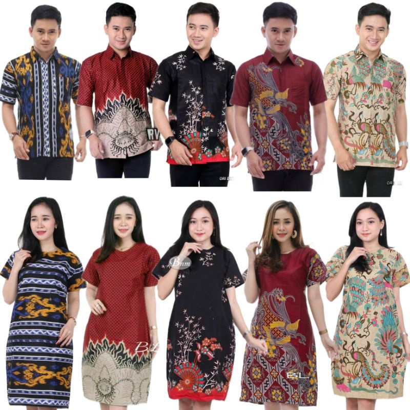 Jual Couple Dress Batik Seragam Natal Seragam Batik Wanita Andpria Shopee Indonesia 