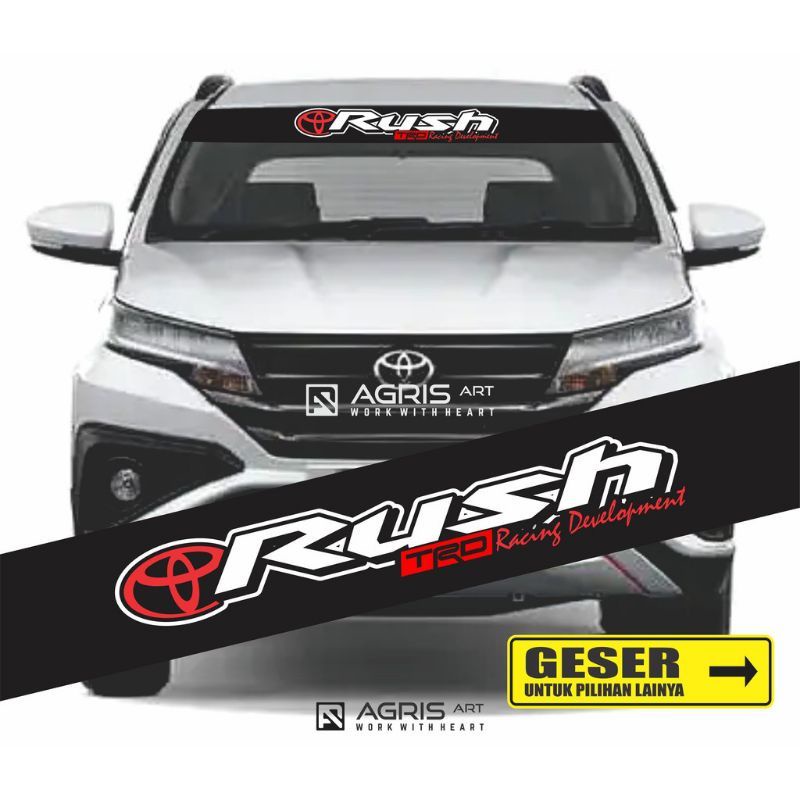 STIKER MOBIL STIKER KACA DEPAN MOBIL RUSH STIKER CUSTOM