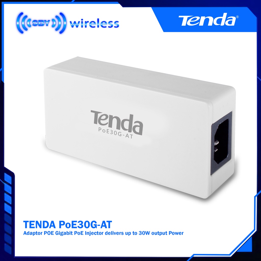 Tenda PoE30G-AT Adaptor POE Gigabit PoE Injector delivers up to 30W output Power