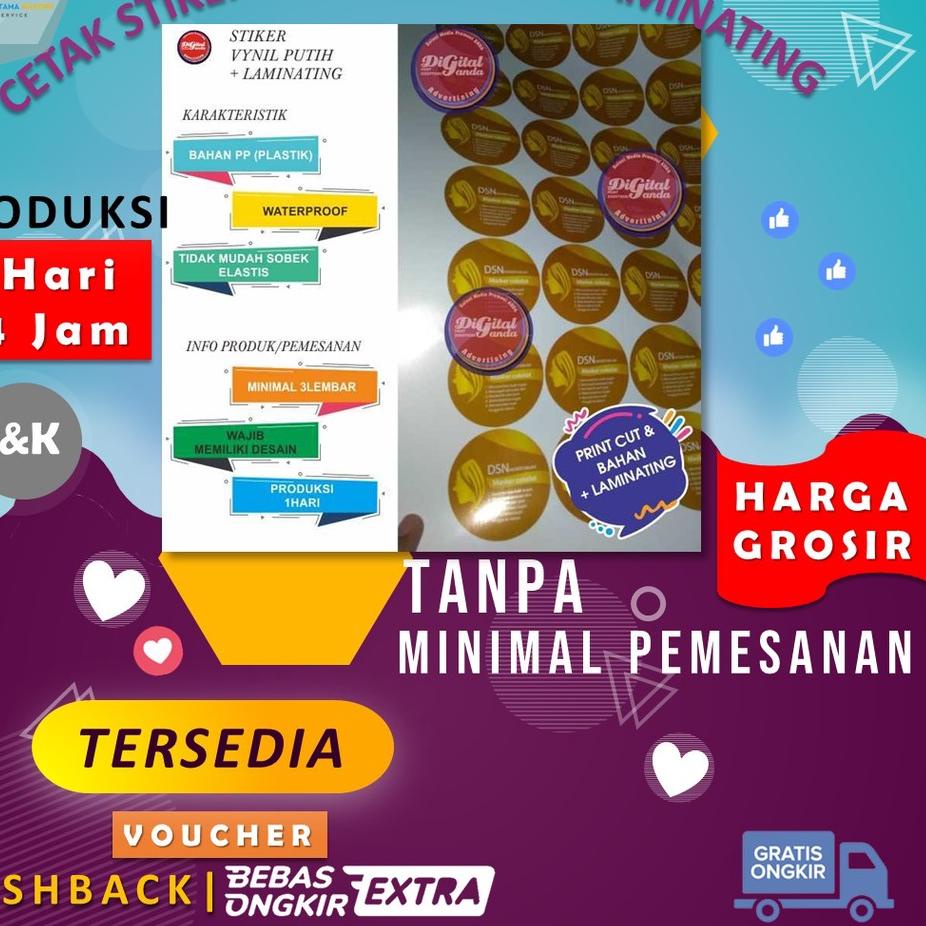 

[KODE PRODUK CKHhj8250] CETAK STIKER VYNIL LAMINATING A3+ (PRINT + CUT)
