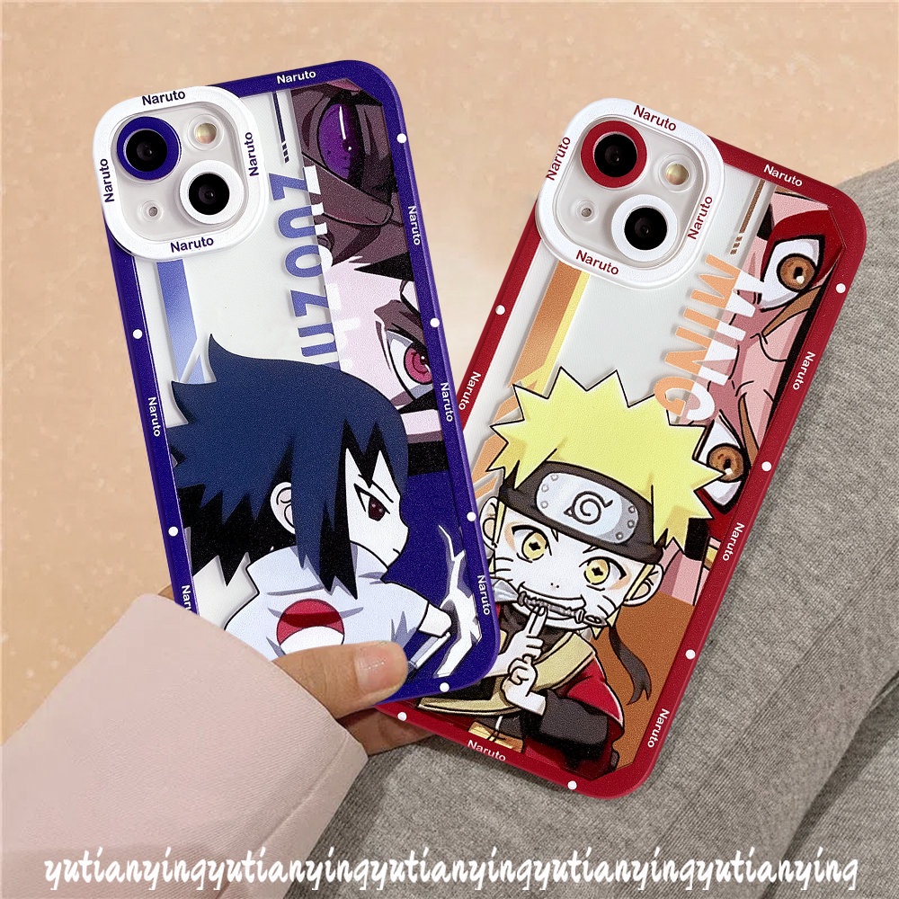 Redmi 10 9 9T 9A 10C 9C NFC 10A Note 11 10 11Pro Plus 9Pro 9 8 11s 10s 9s 10Pro Max Note POCO X3 Pro M3 X3 NFC Cartoon Anime NARUTO Cute Sasuke and Shikamaru Soft TPU Cover