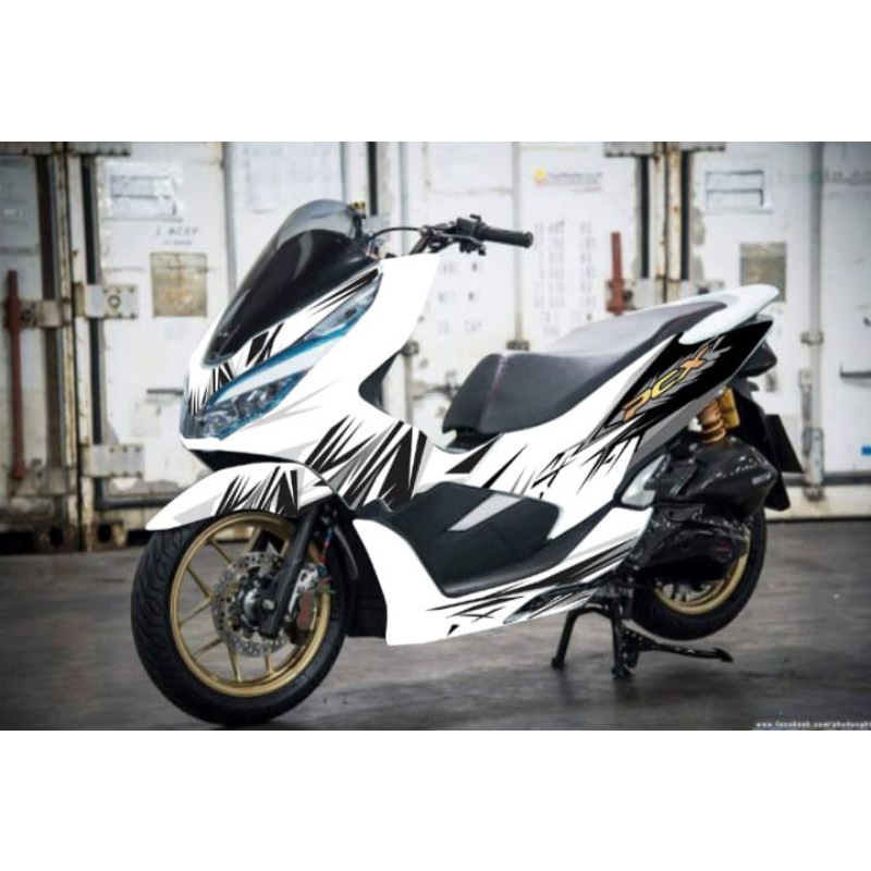 sticker decal variasi motor Honda PCX 150 full body striping variasi decal PCX  150