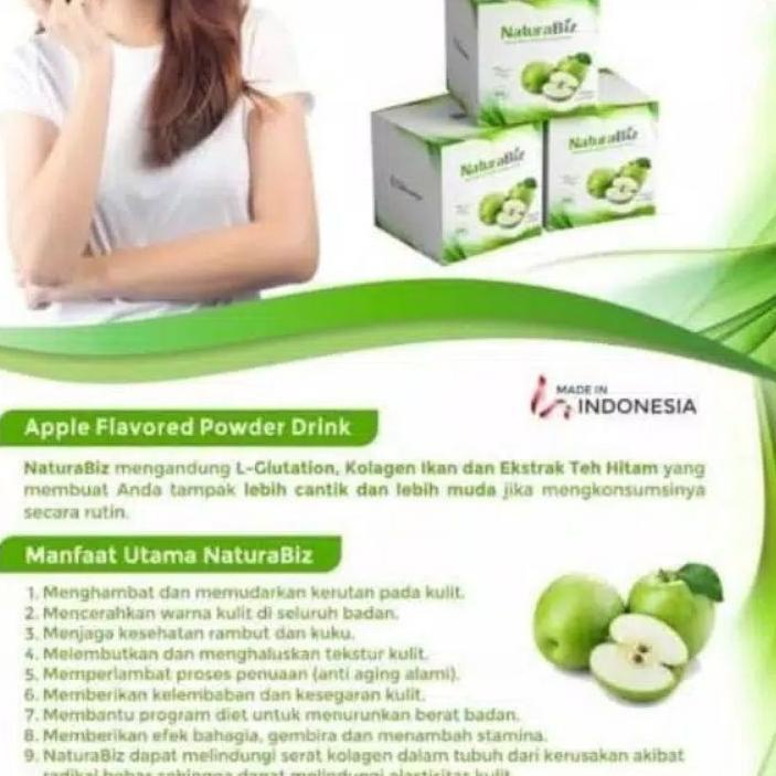 

Naturabiz minuman serbuk apel original naturaworld 1box isi 10 sachet penglangsing