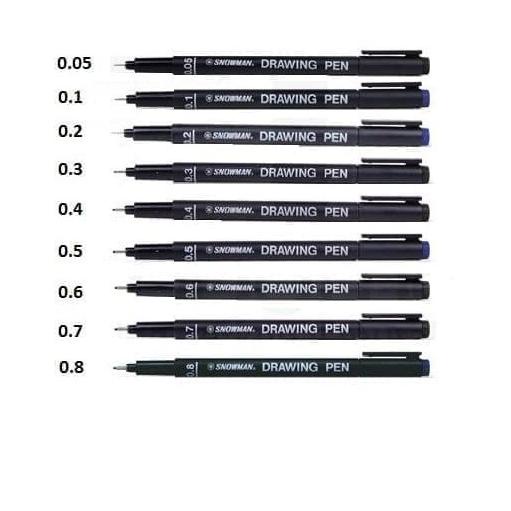 

™ ECER DRAWING PEN SNOWMAN BLACK/ DRAWING PEN HITAM ㅂ