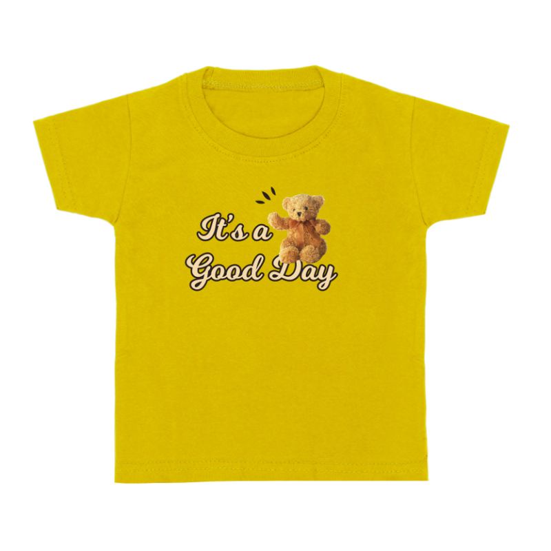 Baju Kaos Anak 1-12tahun katun motif good day bagus