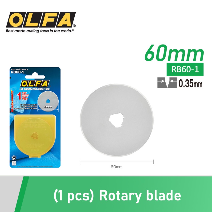 

OLFA Refill Rotary Cutter 60mm RB-60 (1pc/pack) Spare Blade RB60-1