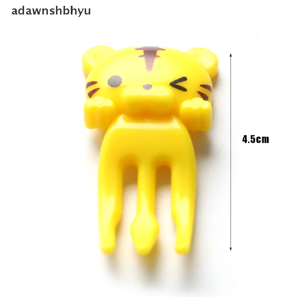 Adawnshbhyu 8pcs Mini Animal Farm Kartun Food Picks Anak Snack Kue Dessert Garpu Buah ID