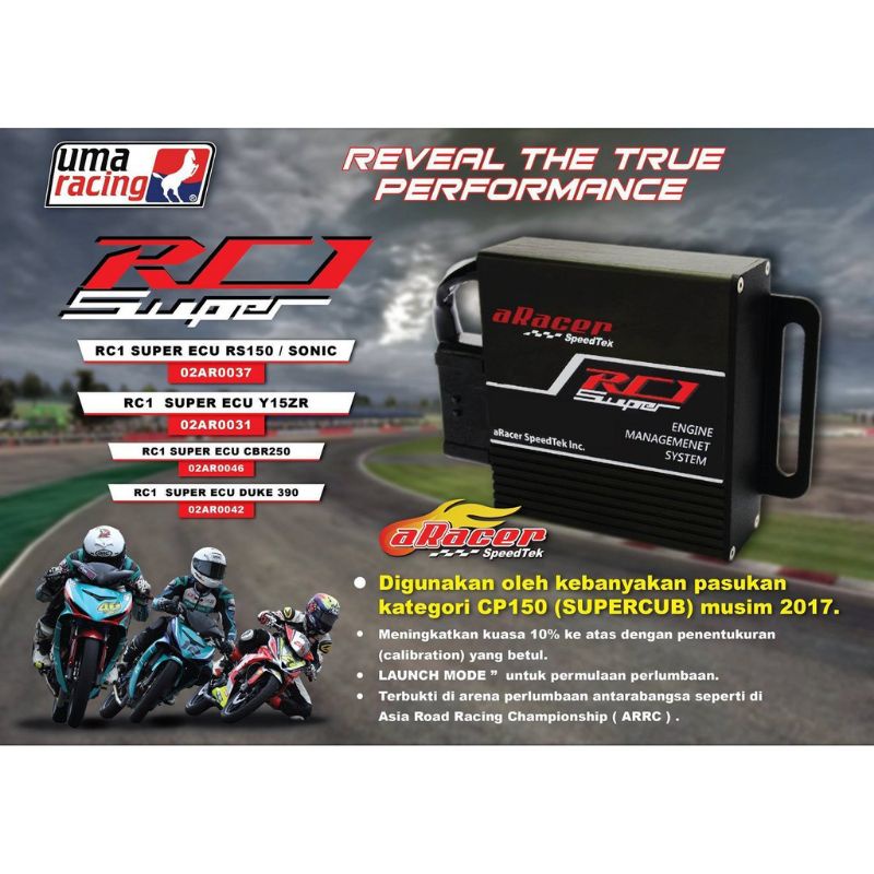 ARACER ARRACER SPEEDTEK RC SUPER 1 RACING ECU UNTUK MOTOR YAMAHA MX-KING V1-V2/ SONIC 150/ SUPRA GTR