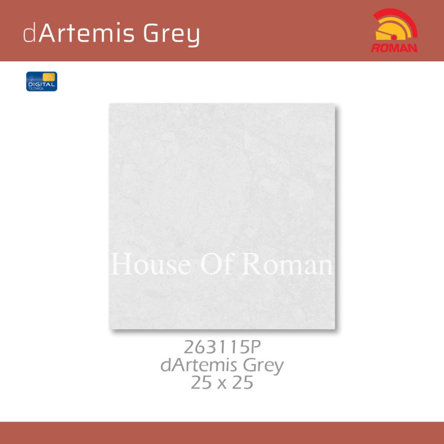 ROMAN KERAMIK DARTEMIS GREY 25X25 MF 263115P (ROMAN HOUSE OF ROMAN)