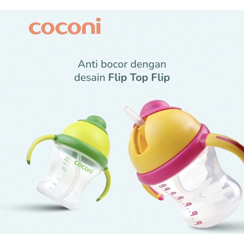 Coconi Kids Tritan Bottle 200ml / Botol Minum Anak dengan Tali 200ml