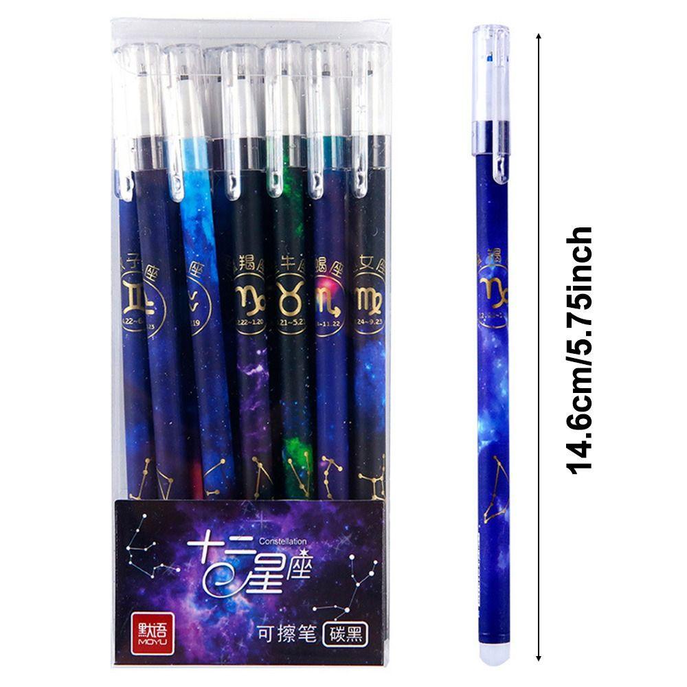 Preva 12PCS/Set Pena Gel Perlengkapan Kantor Sekolah Alat Tulis Kreatif 0.5mm Pena Dihapus