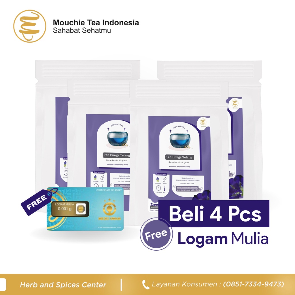 

Mouchie Tea Bunga Telang Tumpuk Premium | Teh Bunga Telang | Mencerahkan Penglihatan | Obat Radang Tenggorokan | Kaya Antioksidan | Butterfly PeaTea