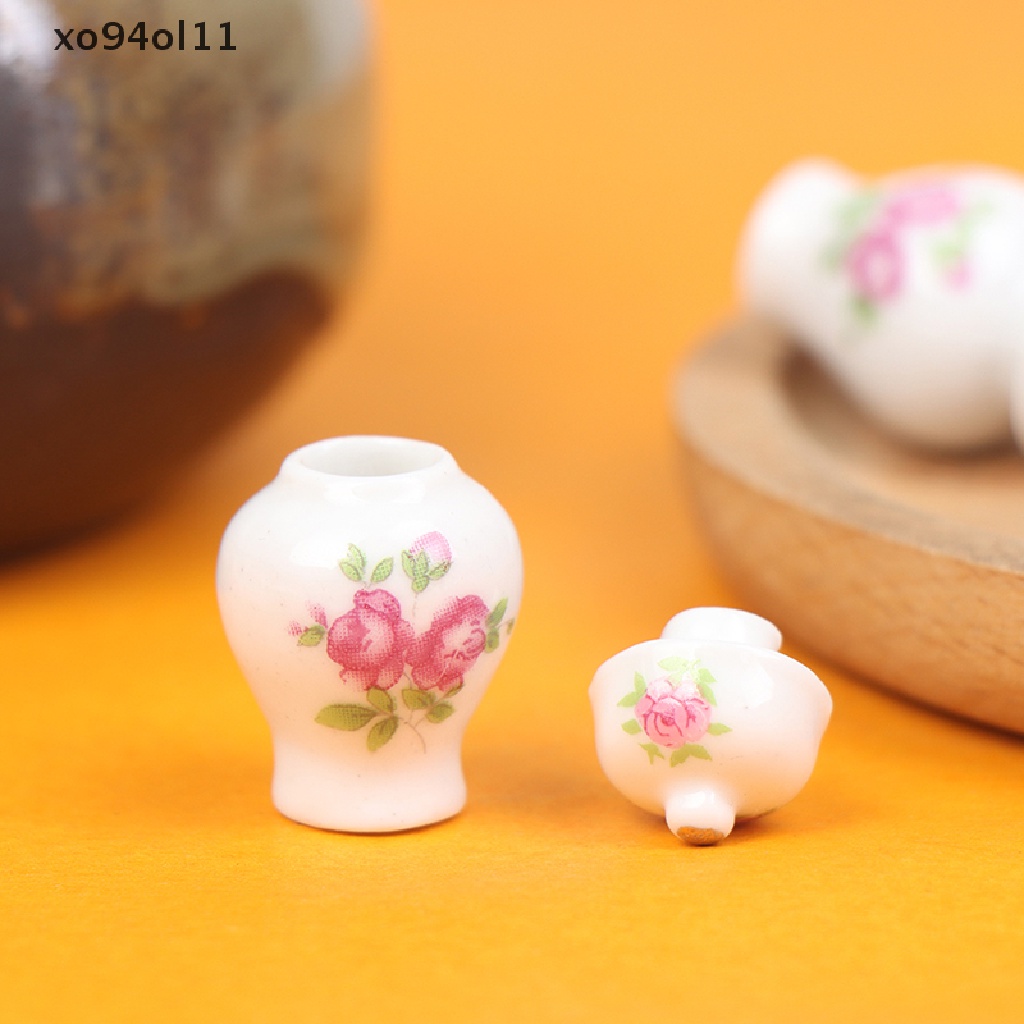 Xo Doll house Kitchen Keramik Eag Jar Doll house Miniatur Panci Keramik 1: 12 OL