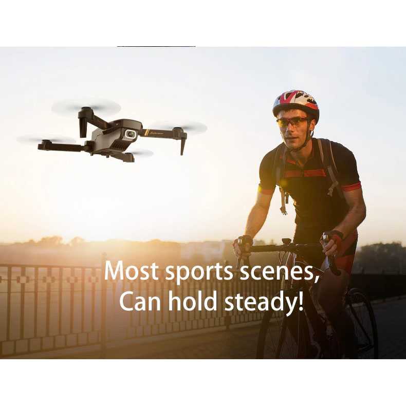 Terbaru RICHIE Quadcopter Drone Kamera Murah RC WiFi Dual Camera 4K - 4D-V4