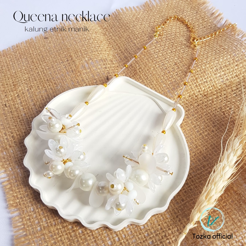 Kalung etnik manik premium I Queena necklace I Kalung pesta