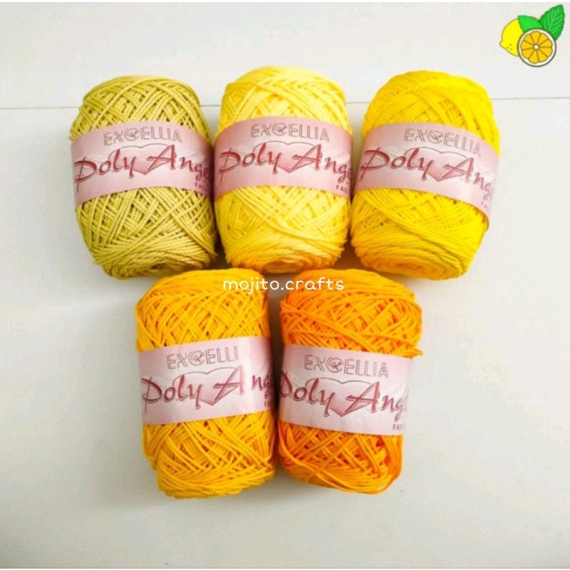 1 Buah Benang Rajut Poly Angel Varian Kuning / Benang Rajut Polyester / Benang Rajut Poly Angel / Be