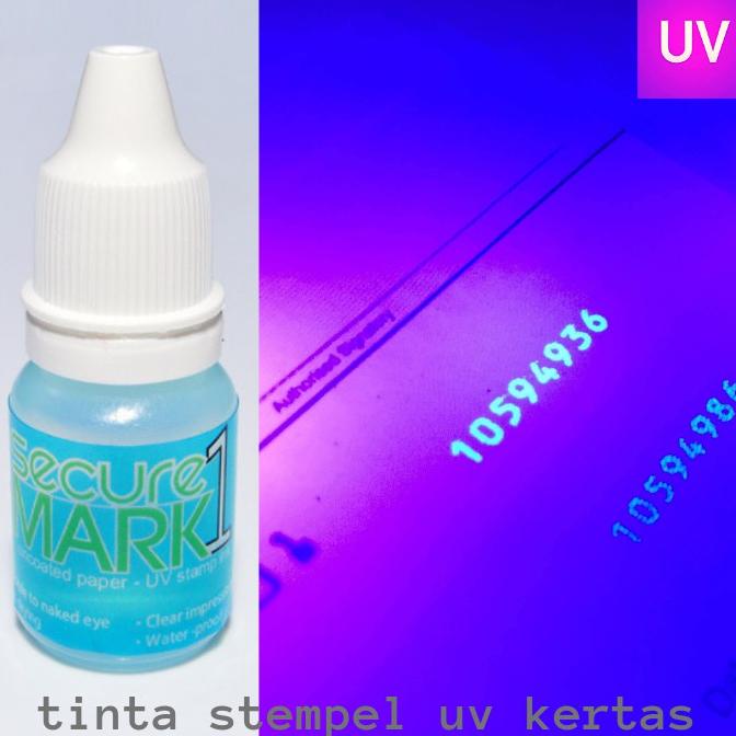 

TINTA STEMPEL INVISIBLE UV INK KE KERTAS TIKET VOUCHER ACARA EVENT | SECUREMARK1 TERLARISS...,,,,,