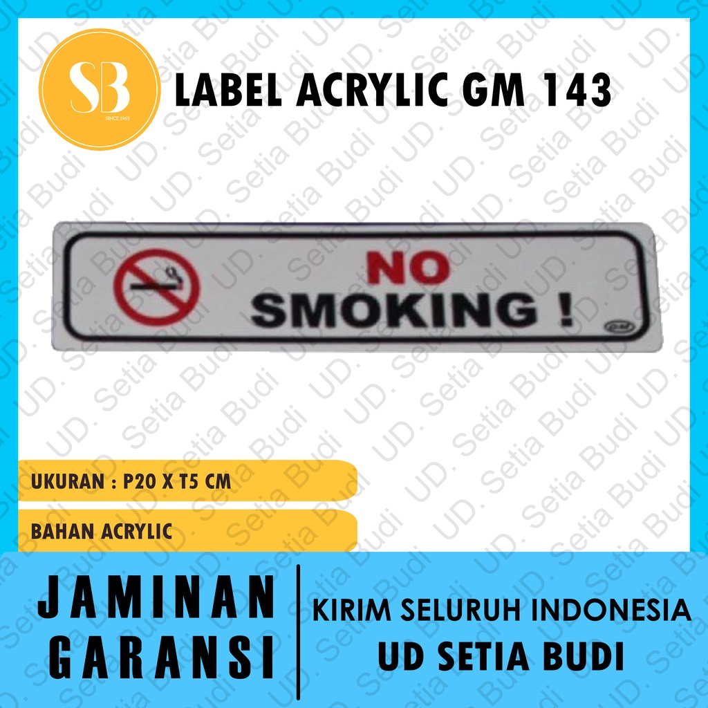Label GM Kecil No Smoking LK 143s