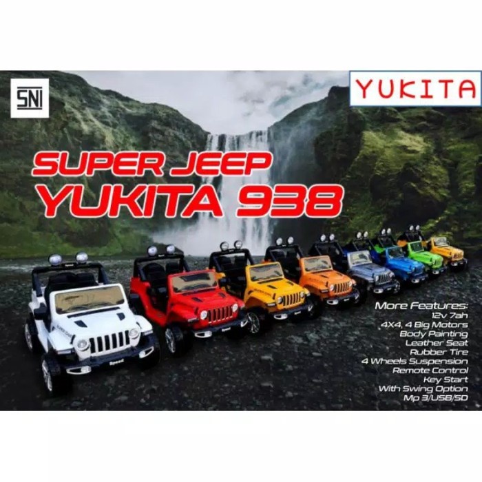 YUKITA 938 RUBICON Mobil aki jeep mainan anak
