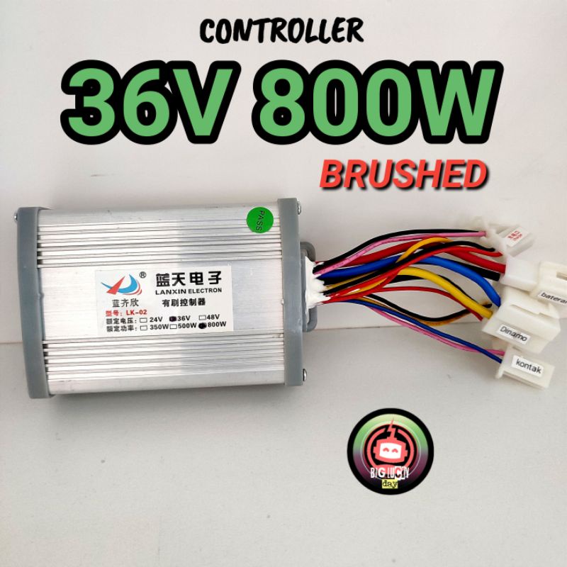 CONTROLLER 36V 800W BRUSHED KONTROLER 36VOLT 800WATT CONTROLER SKUTER ELEKTRIK MOTOR MINI MOTORAN AN