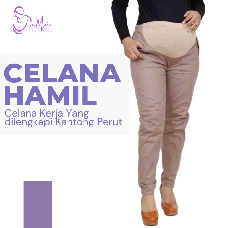 Celana Kerja Ibu Hamil Panjang Jumbo Legging Katun Fashion Wanita Kwalitas Premium