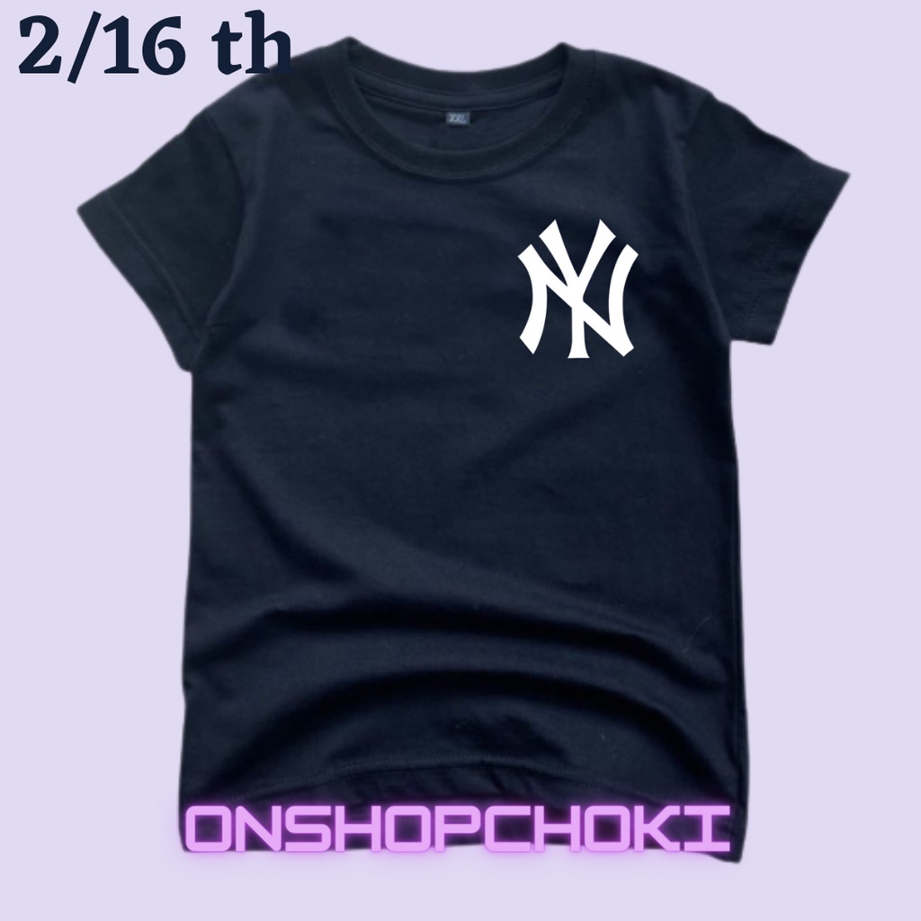 KAOS ANAK cowok/cewek HARGA MURAH MERIAH LOGO &lt;NY&gt; UNISEK UMUR 2/16 Kaos oblong pakaian anak-anak