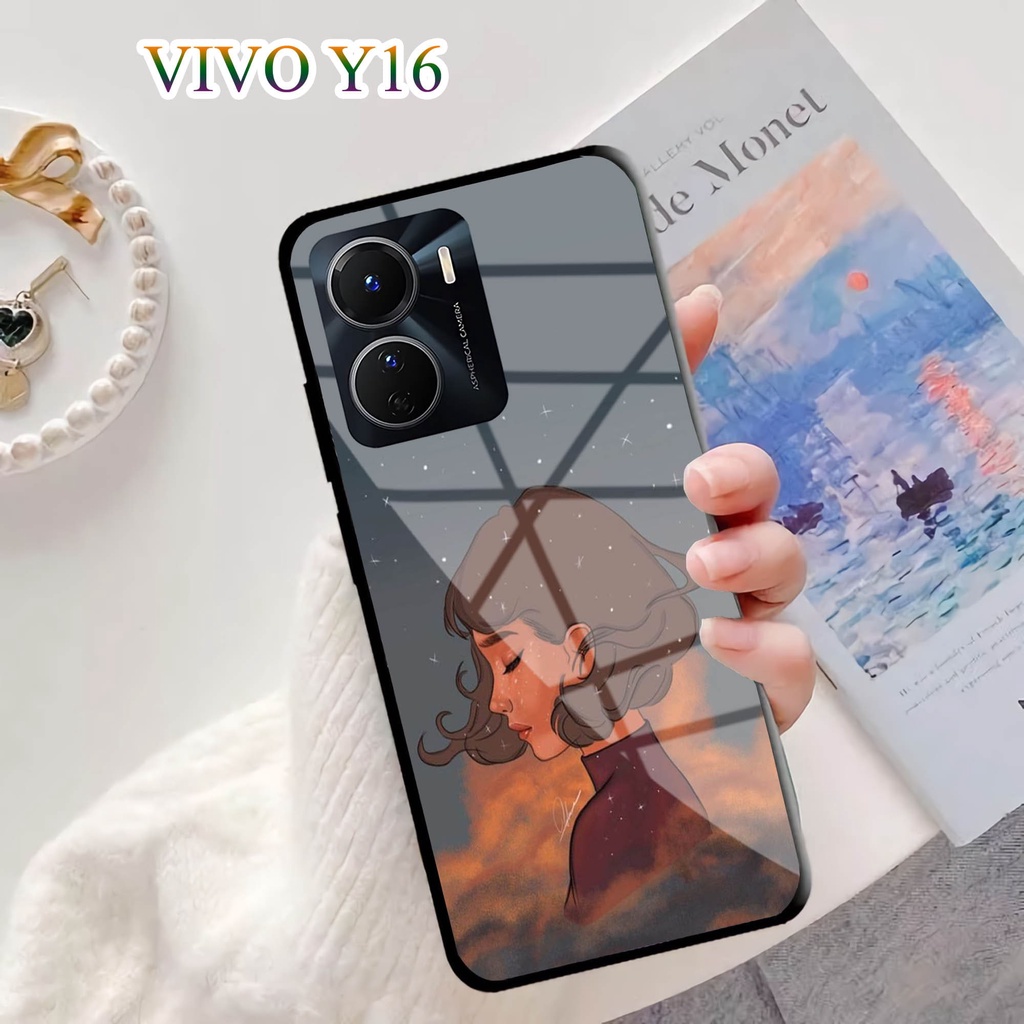 Softcase Glass Kaca VIVO Y16 - Case Handphone VIVO Y16 [T91]