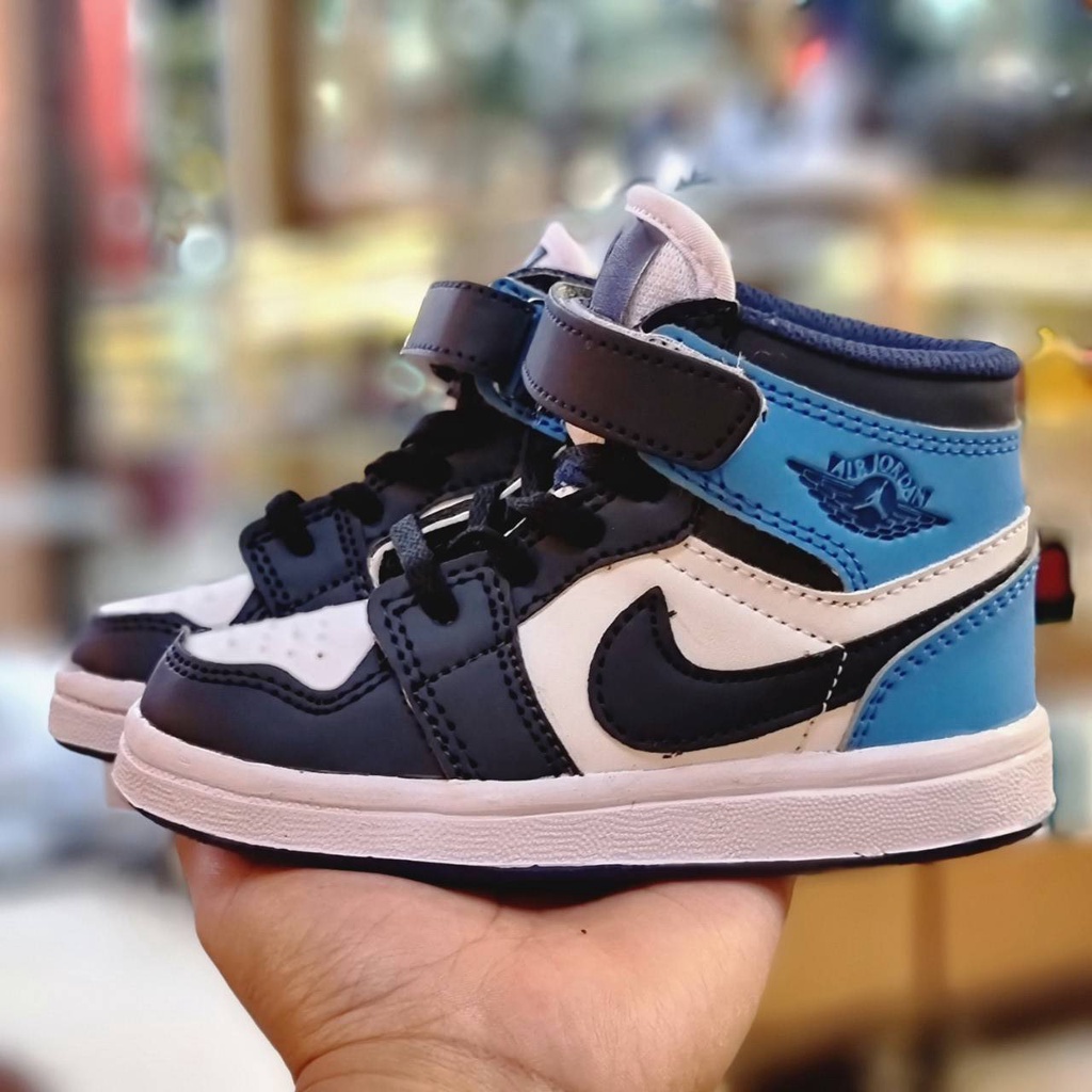 SEPATU ANAK AJ 1 HIGH OBSIDIAN BLUE