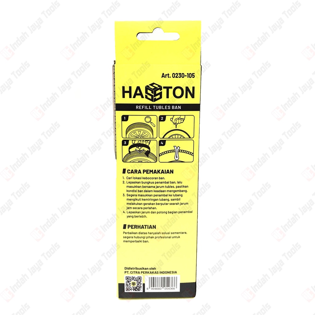 HASSTON 0230-105 Refill Isi Ulang Karet Cacing Tambal Ban Tubeless