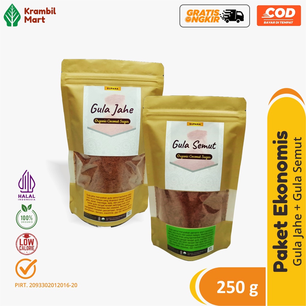 

Gula Kelapa Semut dan Jahe Bubuk Instant 250g