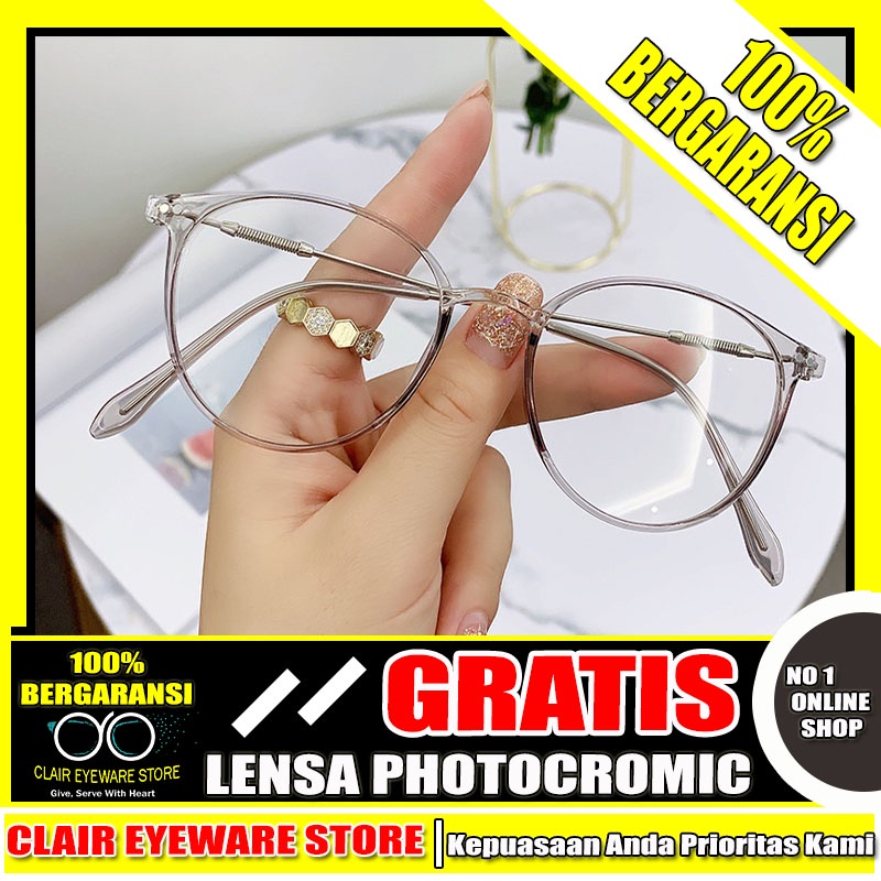 Clair Eyeware CO 99 Optik Melawai Frame Kacamata Metal Blueray Photocromic Anti Radiasi Hp Komputer 