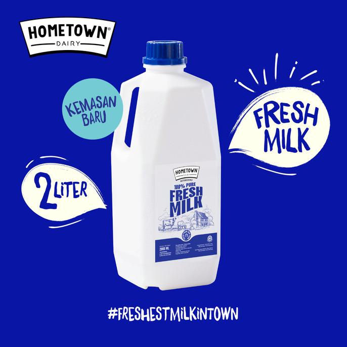 

Hometown Fresh Milk Susu Segar 2L TERLARIS TERPERCAYA ORIGINAL