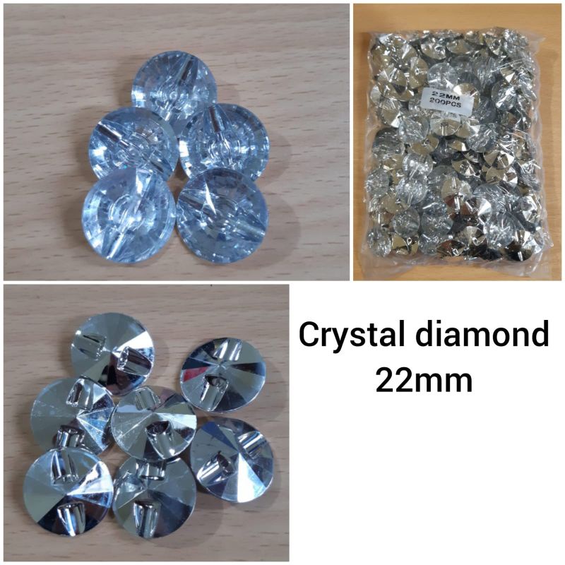 Kancing Kristal Permata/crystal Diamond Sofa divan Springbed 22 mm/divan acrylic grosir