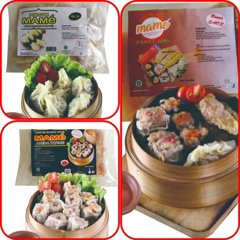 

Dimsum Mame Ayam Aneka Toping/Udang/Ramen/ Paket Joss