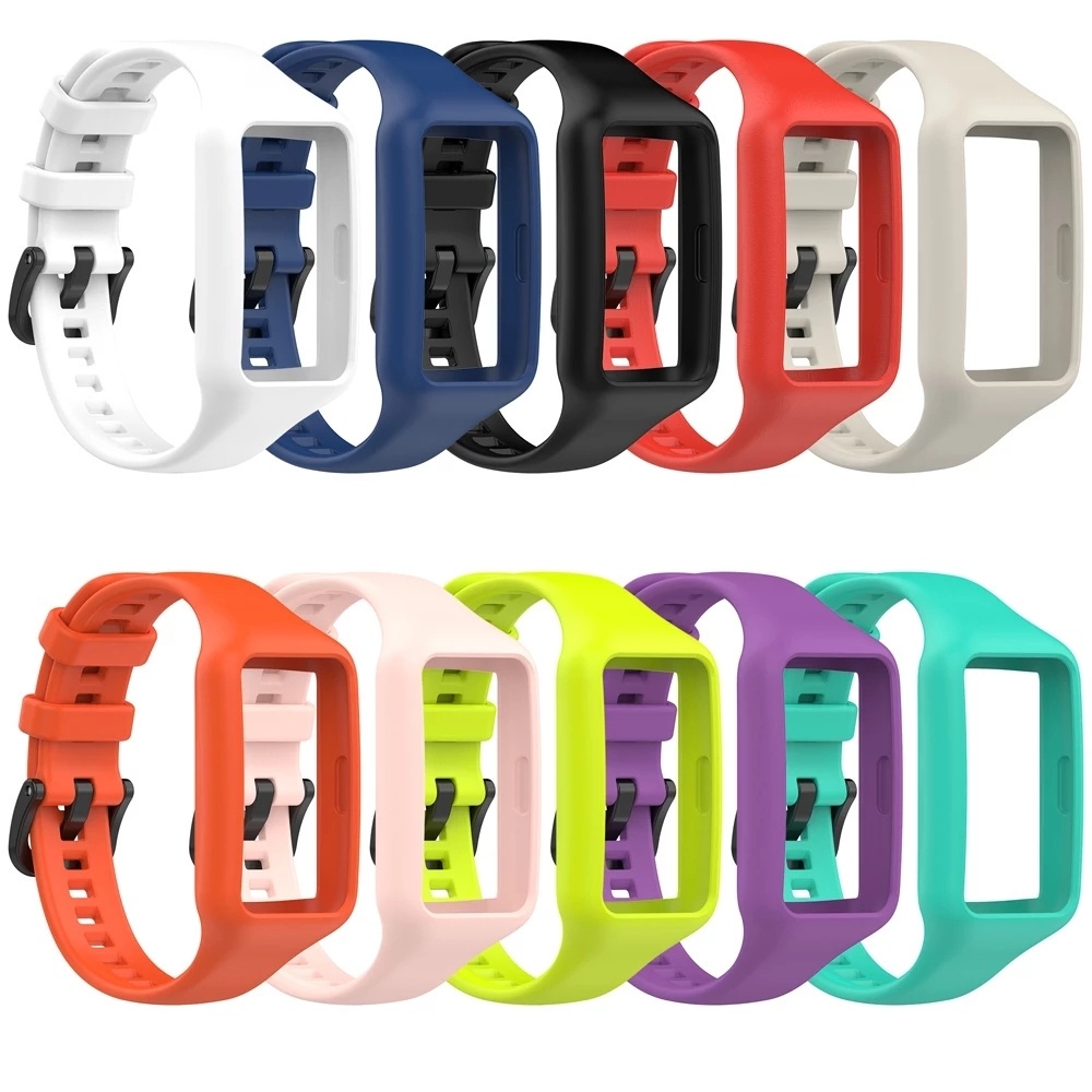 2 in 1 Huawei Band 6 7 Silicone Strap Honor Band 6 TPU Soft Replacement Bracelet