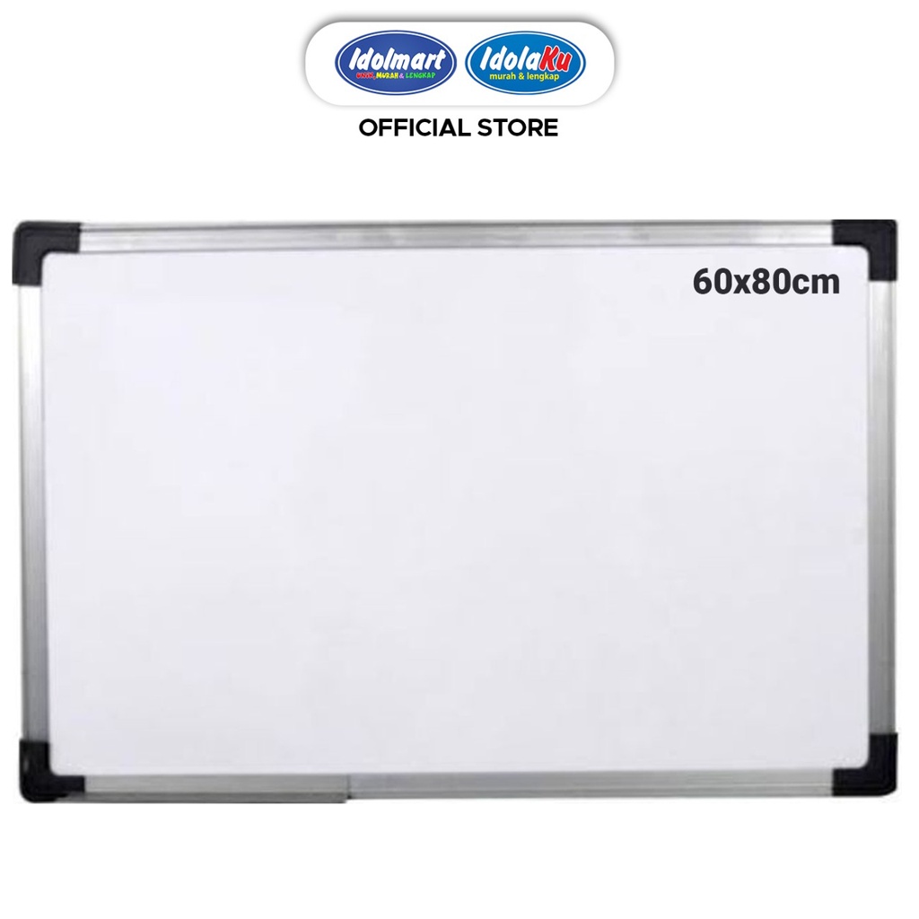 IDOLAKU Whiteboard Papan Tulis Putih Ukuran 40x80 - Murah